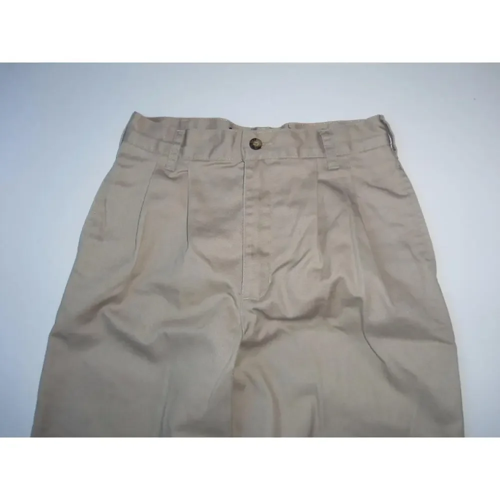 Faded Glory Pants Size 12 Regular Tan Pleated Boys -0317J57